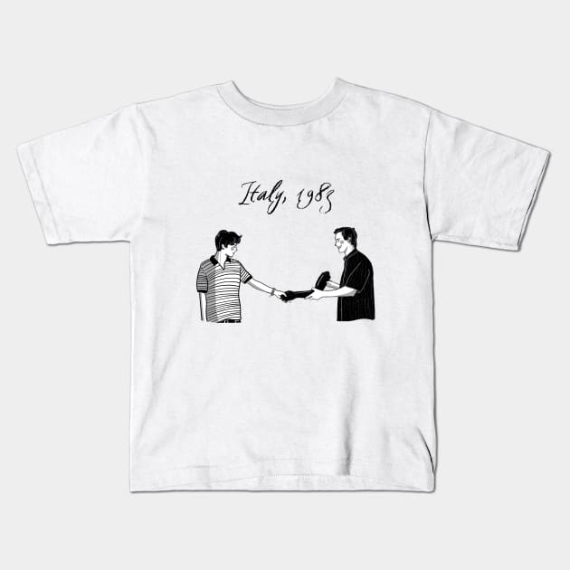 Italy 1983, Call me by your name, Hand shaking Kids T-Shirt by LePetitShadow